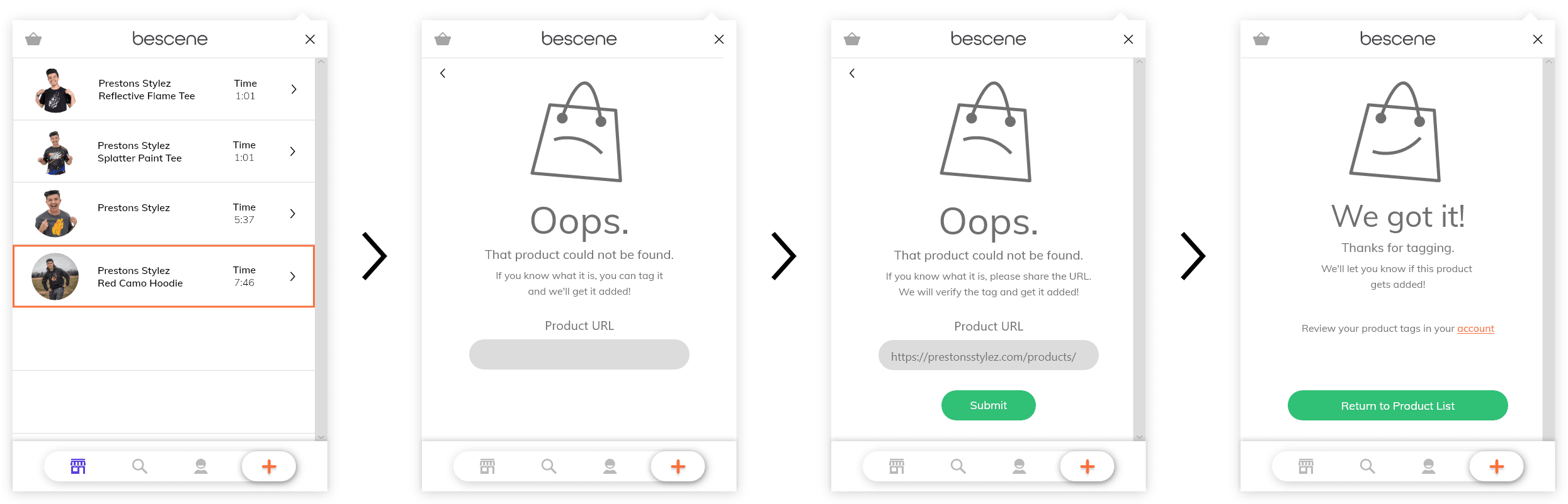 BeScene View incentivize users