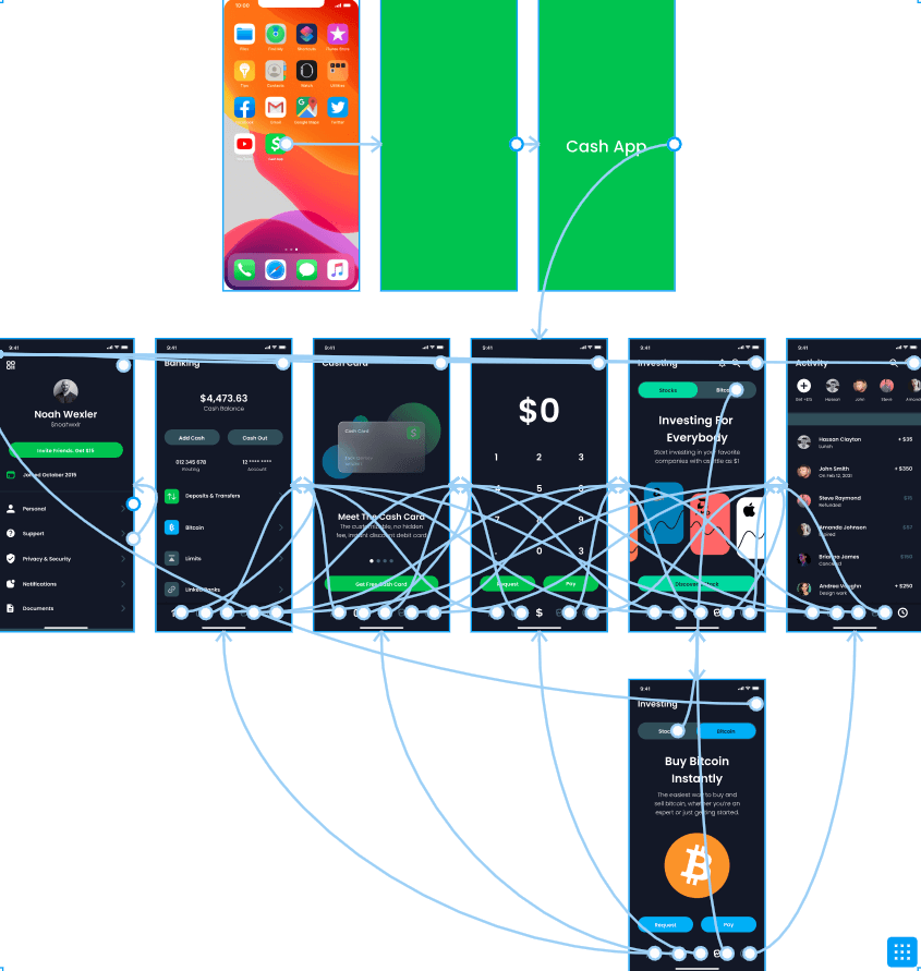 Cash App prototype flow
