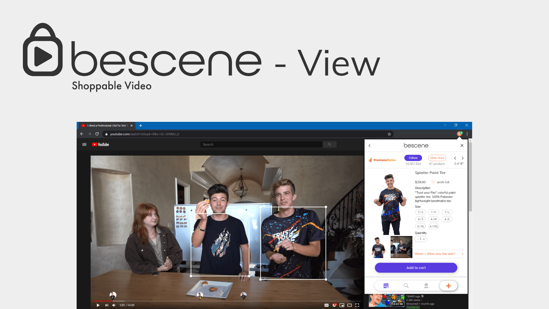 BeScene View desktop mockup