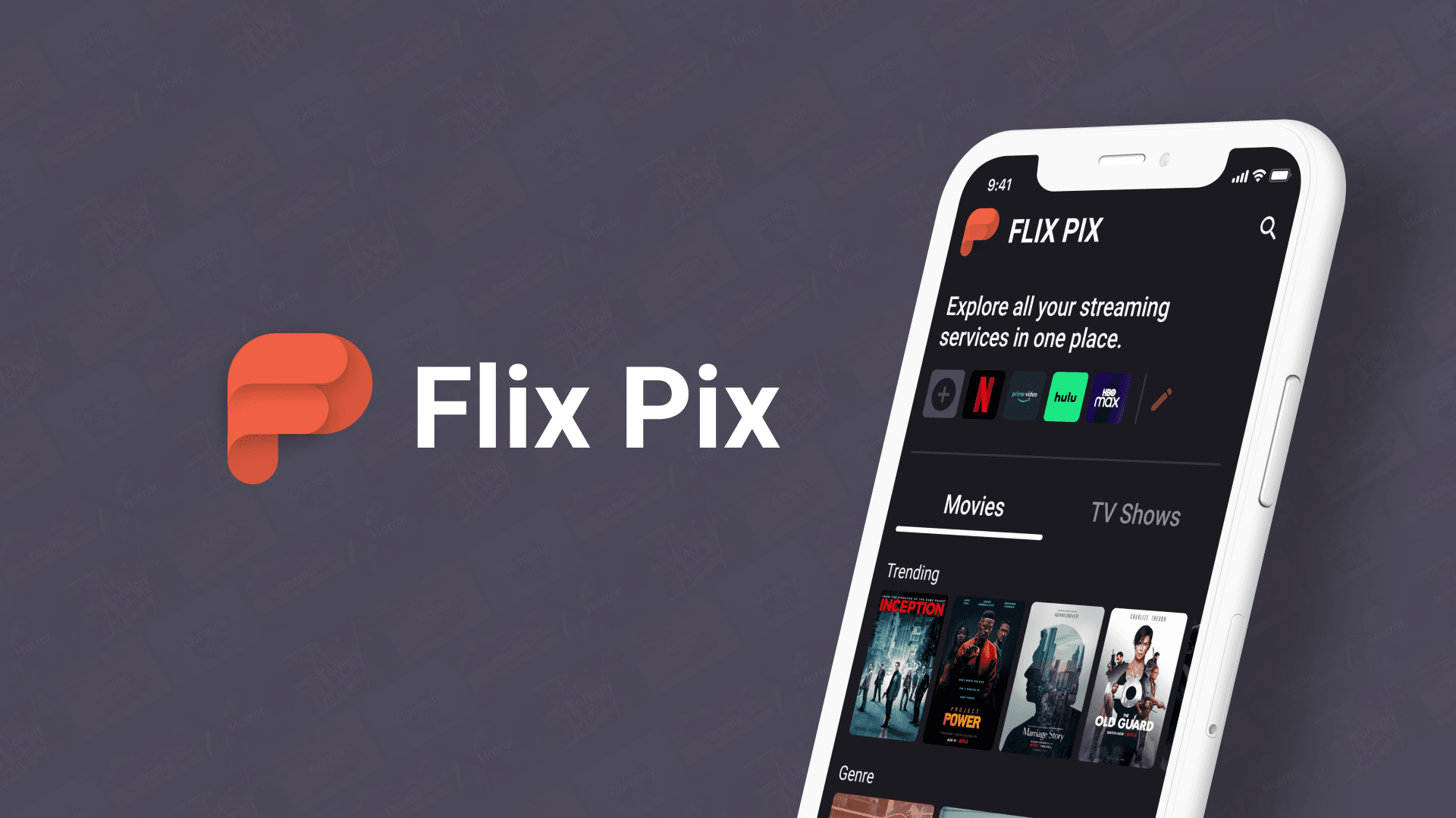 Flix Pix app mockup